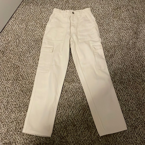 Cream Cargo Pants - Picture 1 of 1